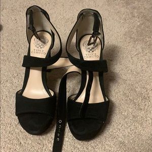 Vince Camuto black strappy heels 7.5